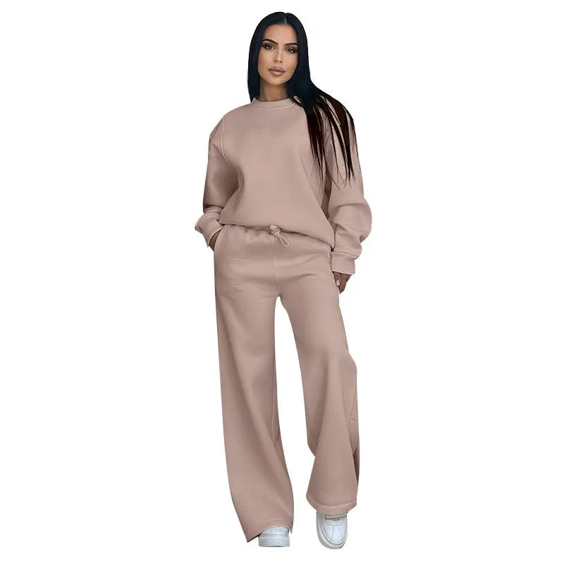GRACIE – ROUND NECK TOP & WIDE LEG PANTS SET