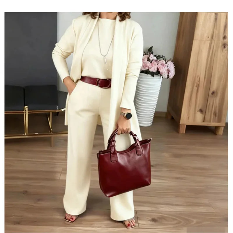 ELARA – SHIRT JACKET & WIDE LEG PANTS SET