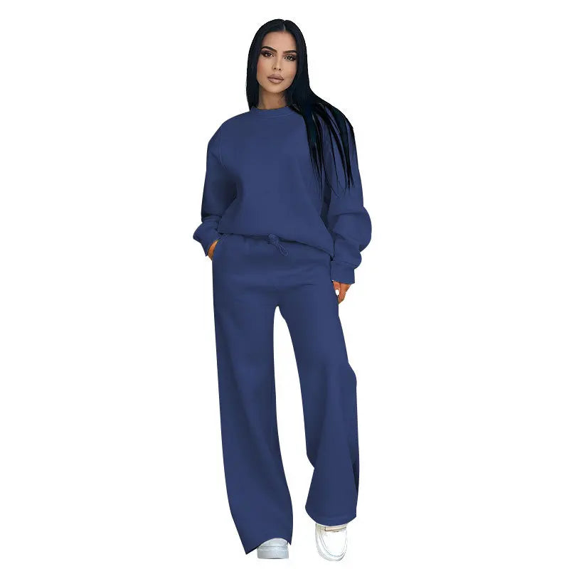 GRACIE – ROUND NECK TOP & WIDE LEG PANTS SET