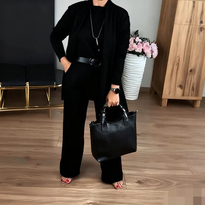 ELARA – SHIRT JACKET & WIDE LEG PANTS SET