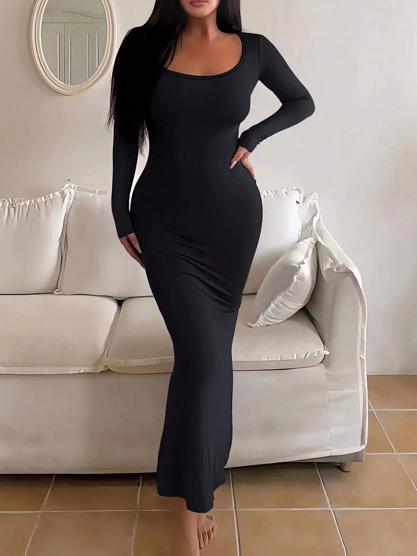 AVA – LONG SLEEVE BODYCON DRESS & MINIMALIST STYLE