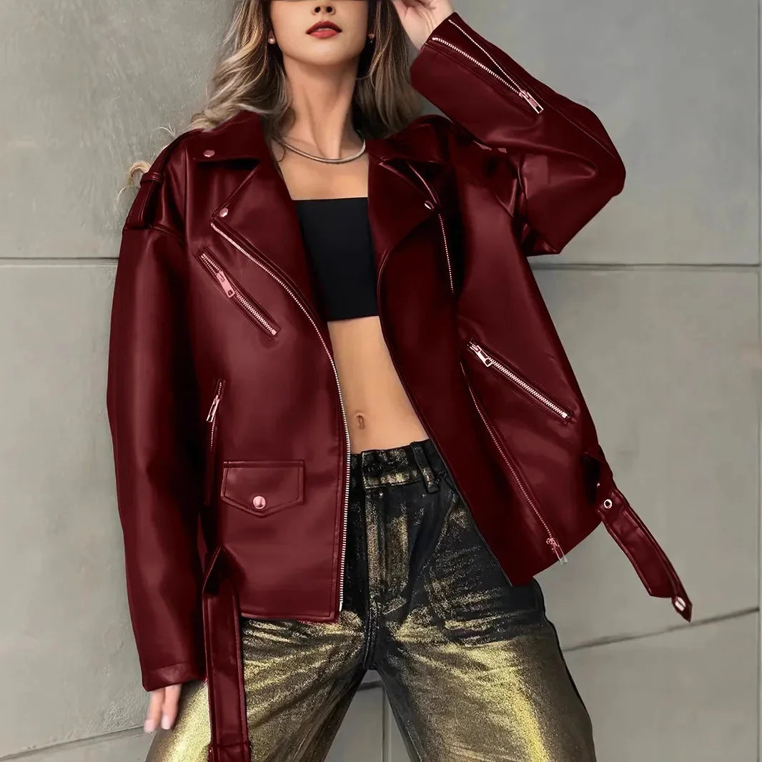 MILA – PU LEATHER BIKER JACKET & CASUAL COAT