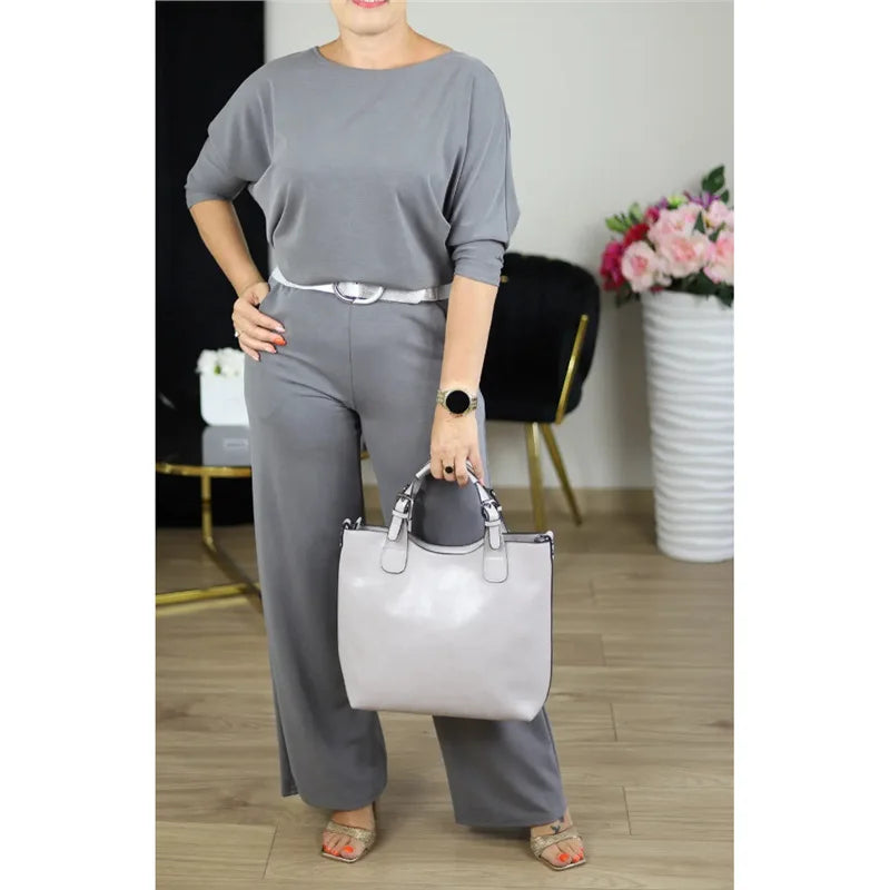 ELARA – SHIRT JACKET & WIDE LEG PANTS SET